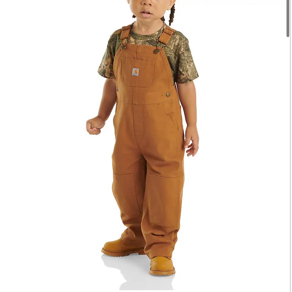 Carhartt Kids Caramel/Tan Duck Canvas Overalls